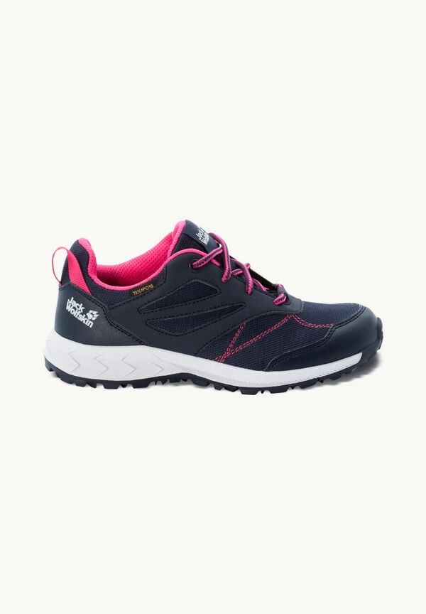 waterproof K - – pink TEXAPORE 33 hiking LOW - WOODLAND JACK blue / Kids\' night WOLFSKIN shoes
