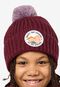 POMPOM BADGE BEANIE K