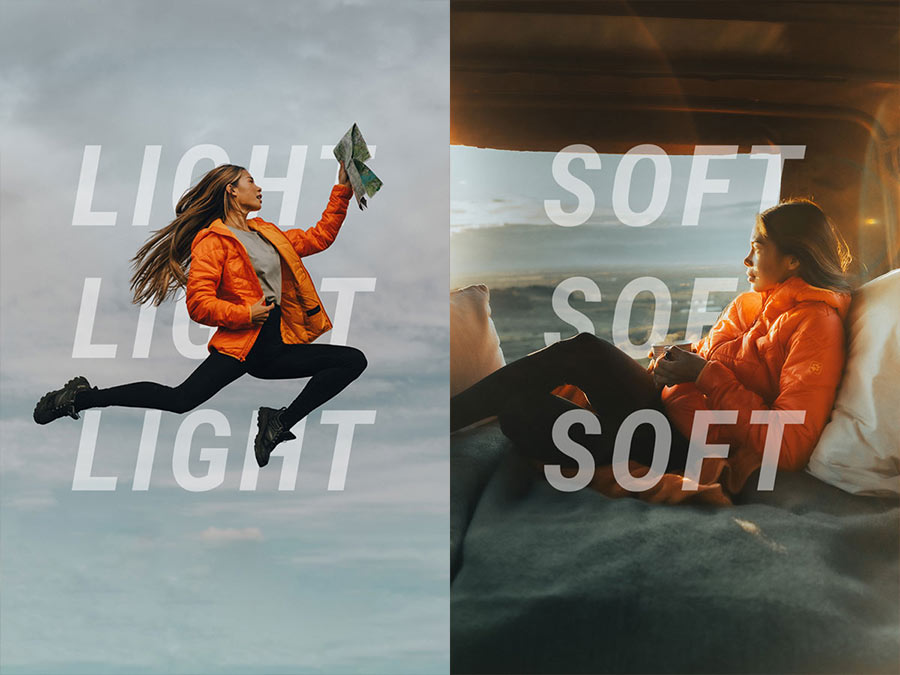 Woman in the air with card in hand